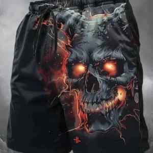 New Men Beach Pants Horror Skull 3D Printed Men's Shorts Summer Casual Quick-drying Trunks Men's Clothing Hawaiian Trendy Shorts - AliExpress